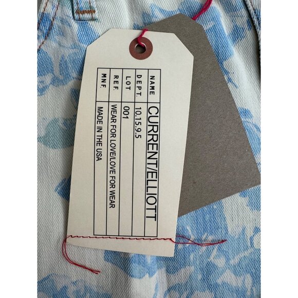 Current/Elliott Womens Blue Rose Boyfriend Shorts Size 29 Cotton Blend High Rise - Picture 3 of 13
